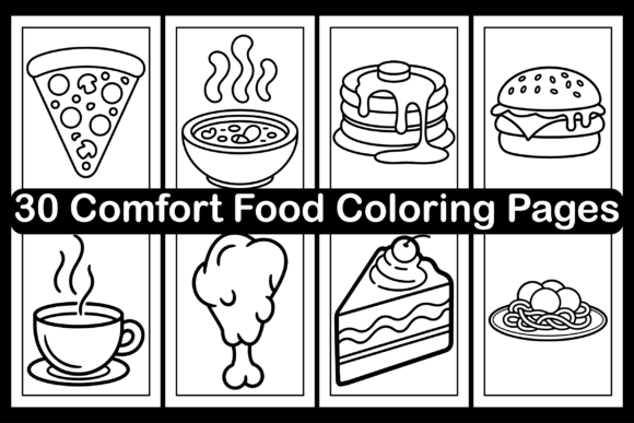 30 Comfort Food Coloring Pages