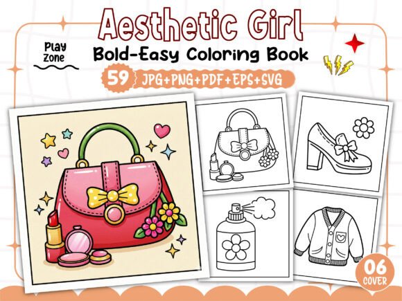 Bold Easy Aesthetic Girl Coloring Pages: A Creative Resource for Modern Creatives