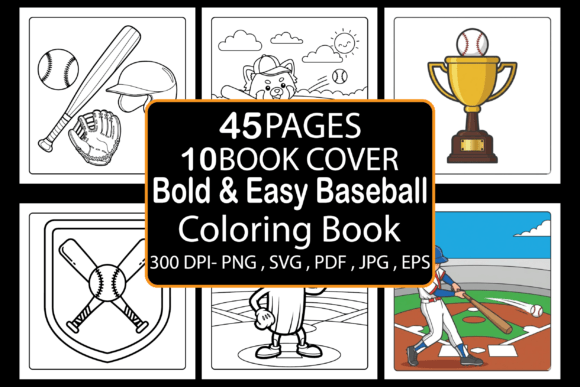 Bold Easy Baseball Coloring Book: A Versatile Digital Printable for Creators and Relaxation Seekers