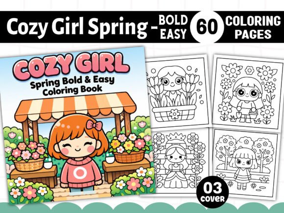 Bold Easy Cozy Girl Spring Coloring Book: A Practical Asset for Creative Workflows and Interior Design