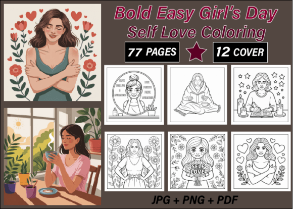 Bold Easy Self Love Coloring for Creatives