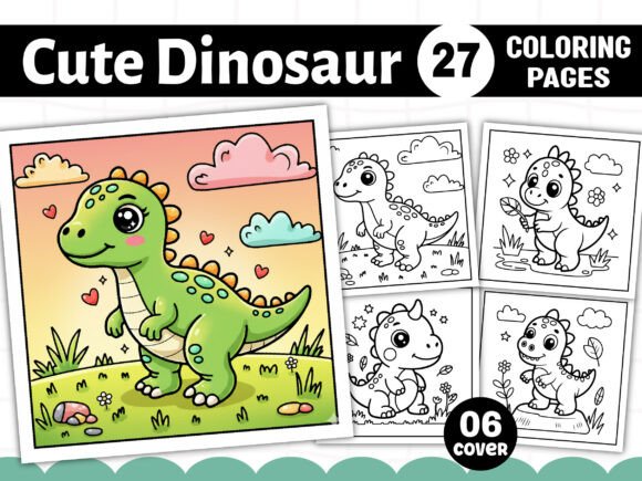 Cute Dinosaur Coloring Book for Kids: A Complete Guide to Creating Your Own KDP Interior