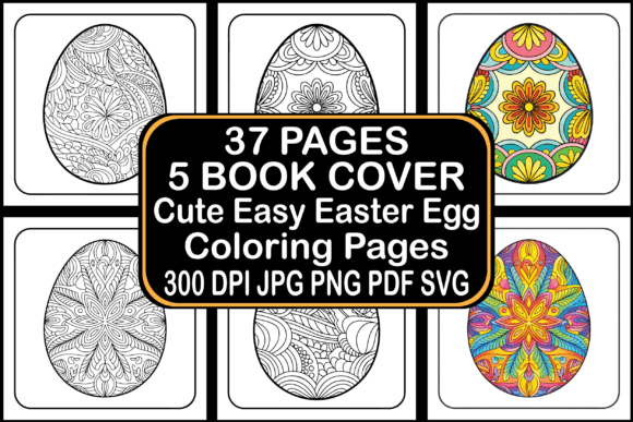 Cute Easy Easter Egg Coloring Pages