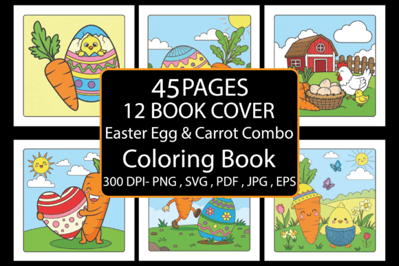 Easter Egg Carrot Combo Coloring Book