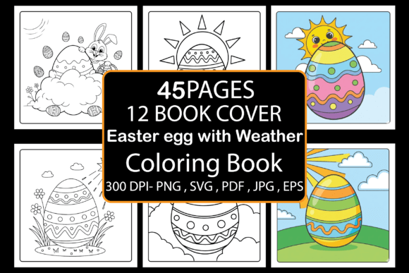 Easter Egg with Weather Coloring Book