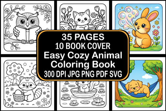Easy Cozy Animal Coloring Book: A Creative Resource for All