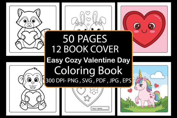 Easy Cozy Valentine Day Coloring Book: A Thoughtful Creative Resource for Print-on-Demand and Personal Relaxation