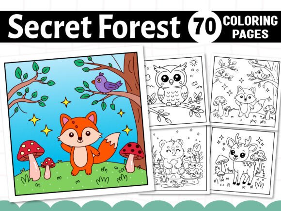 Secret Forest Coloring Pages for Kids