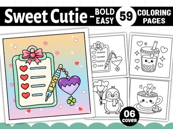 Sweet Cutie Bold and Easy Coloring Book: A Creative Resource for All